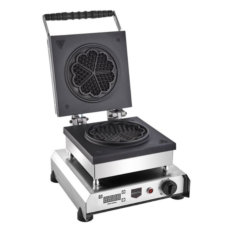 Remta W34C Değiştirilebilir Plakalı Waffle Makinesi Çiçek Model Ø16