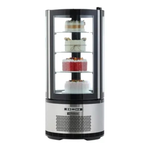 Vosco VFT-100R Dikey Yuvarlak Pasta Teşhir Dolabı, 100 Litre