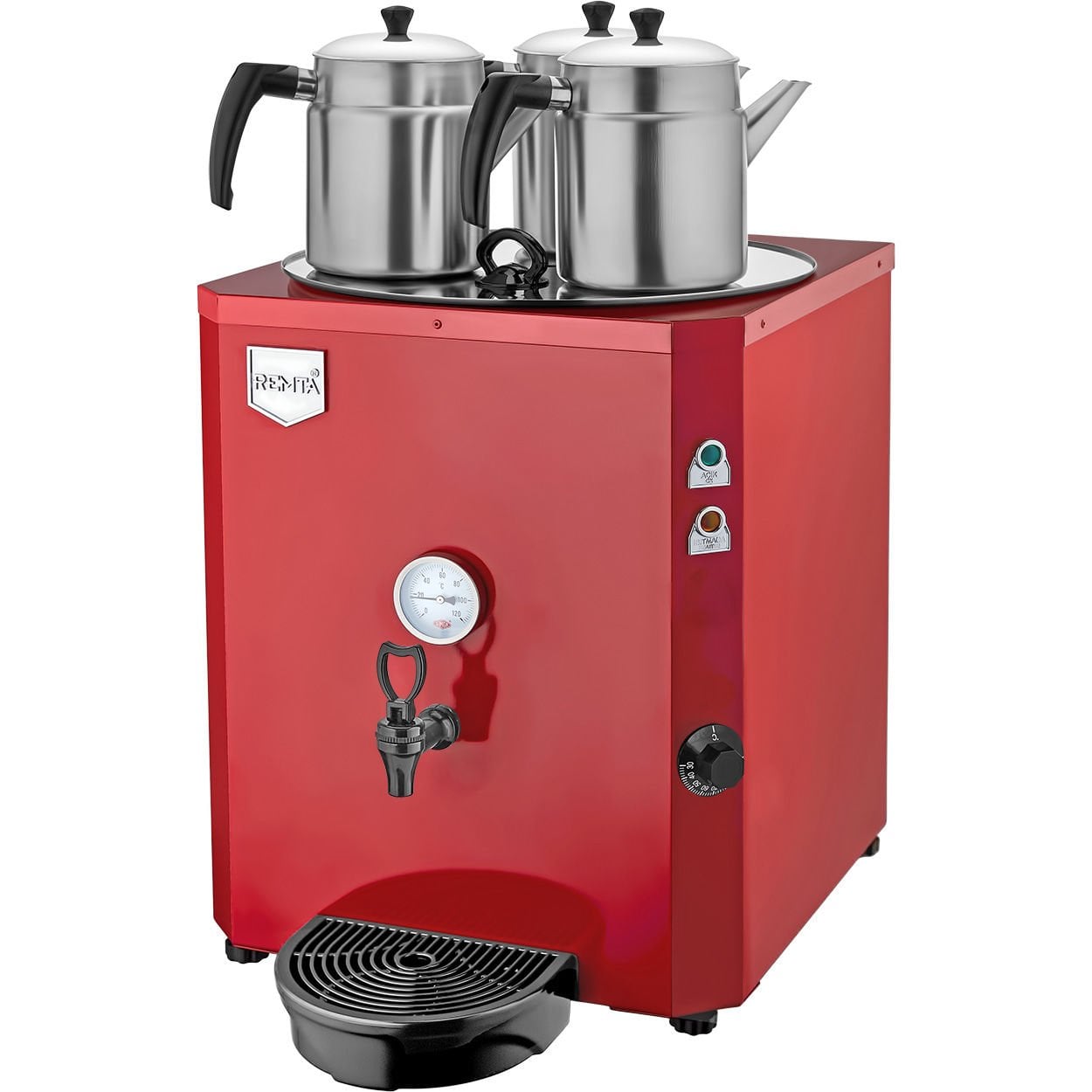 Remta DE10 Jumbo Çay Makinesi – 40 Litre, 3 Demlikli
